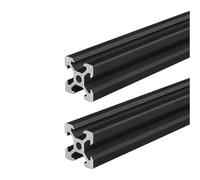 Pack Of 2 2020V 20x20mm V-Slot Anodized | Aluminum Extrusion Profiles Black/Silver 100-1000mm(Black,280mm long)