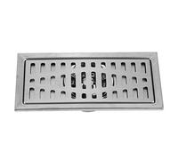 【Pack of 2】20x10cm Rectangle Stainless Steel Floor Drain Bathroom Shower Tile Insert Floor Waste Grate Anti-clogging with Removable Cover for Kitchen, Washroom, Garage and Basement