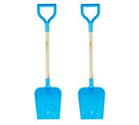 Pack of 2 22-Inch Square End Spade, Beach, Garden and Sandpit ~ Blue