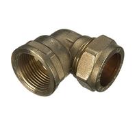 Pack of 2-22mm x 1" Female Compression Parallel Elbow (Available in 8mm, 10mm, 12mm, 15mm, 22mm, 28mm, 35mm, 42mm, 54mm, 3/8 inch, 1/2 inch, 3/4 inch, 1 inch, 1 1/4 inch, 1 1/2 inch and 2 inch BSP)