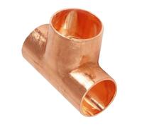 Pack of 2-22mm x 22mm x 28mm Reducing Tee - End Feed (Known as 28mm Copper Fittings/Reducer tee/reducing tee/reducing tees Also Available in 8mm, 10mm, 15mm, 22mm, 28mm, 35mm, 42mm and 54mm)