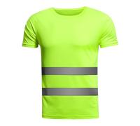 Pack of 2/3/4 Hi Vis T-Shirt for Men UK Sale Clearance Man Viz High Visibility Short Sleeve Shirts Reflective Tape Safety Security Work Wear Round Neck Lightweight Workwear Casual Breathable Tops