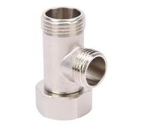 Pack of 2 3 Way Diverters Valves 180 Degree Rotation Water Flows Control Shutoff Set for Bathroom Toilet Plumbing T Bathroom Plumbing