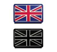 Pack of 2 3D PVC Rubber UK Flag Patch, Heavy Robust Material, Hook Back without Loop, Tactical British Emblem Patch for Clothes, Bags, Backpack, Uniform Vest