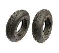 Pack of 2 (4.80/4.00-8 Tyre & Inner Tube Straight Valve 4 Ply 16 Inch Tire Wheelbarrow Barrow Cart 4.80-8 4.00-8 480/400-8)