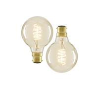 Pack of 2 40W B22 Bayonet Cap Globe Bulb BHS Lighting Clear One Size