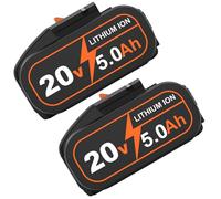 Pack of 2 5.0Ah 20V Replacement for Worx Battery WA3551, Li-Ion Replacement for Worx Battery Power Tools WA3551.1 WA3553 WA3553.2 WA3641 WA3572 WA3557 WX390 WX176 WX166.4 WX372.1 W G629E WA3760 WA3881