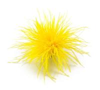 Pack of 2 8-10 cm Women's Feather Brooch, Fluffy Feather Flower Brooch, Natural Ostrich Feather Lapel Brooch with Clip and Pen, Feather Hair Clip, Hair Accessories for Hat, Dress, Yellow