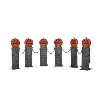 Pack of 2: 97cm x 1.2m Light up Halloween Pumpkin Fence with LEDs Samuel Alexander Multi One Size