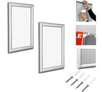 Pack OF 2. A4 Aluminium Snap Frames CLICK SIGN OR POSTER HOLDER IDEAL AS MENUS & CERTIFICATES DISPLAY