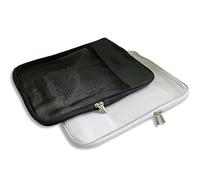 Pack of 2 A4 Mesh File Bags- Plastic Wallets A4 Folders Document Zip Pouch- Clear Paperwork Art Folder Portfolio Storage Paper Wallet for School Office Work Travel File Organiser (Black & White)