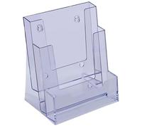 Pack of 2 A5 Clear Brochure Leaflet Holder with Hanging Hole Acrylic Menu Freestanding Booklet Flyer Stand for Office, Restaurants Reception Business Cards