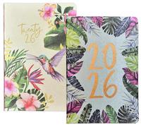 Pack of 2 A6 2024 Day A Page Diary Index Organiser Floral Fabric Design