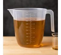 (Pack of 2) AaH1 2L Plastic Measuring Jug - Clear Marking Measuring Cup with Easy-Read Graduations, Ergonomic Handle & Pouring Spout - Lightweight, Durable, BPA Free, Dishwasher Safe Kitchen Jug