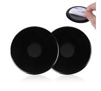Pack of 2 Adhesive Mounting Plates for Dashboard, Navigation Mount Pad, 75 mm Self-Adhesive Suction Cup Adapter Plate, for Navigation Devices, Car Mount, Dashcam, Garmin GPS, Black (Round