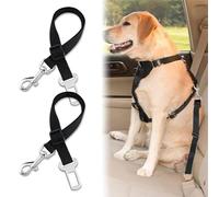 Pack of 2 Adjustable Dog Seat Belt for Dogs In Car | Dog Car Seat Belts | Dog Safety Belt for Car | Dog Seat Belts for Cars UK | Car Dog Seat Belt Clip | Dog Seatbelt for Dogs | Dog Car Seat Belt