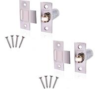 Pack of 2 Adjustable Roller Catch Spring Loaded Latch Lock for Internal Doors | Nickel Plated
