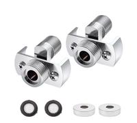 Pack of 2 Adjustable Shower Tap Adapters, 1/2 to 3/4 Shower Head Adapter, Brass Shower Head Accessories with Decorative Covers for Adjusting Water Valves, Water Leakage Problems