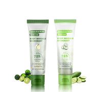 Pack of 2 Antiperspirant Gel, Strong Sweating, Antiperspirant for Face, Hands and Feet, Anti Sweat Body Deodorant Cream 72 Hours, Protection Against Strong Sweating & Odour (Clementine + Cucumber)