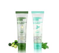 Pack of 2 Antiperspirant Gel, Strong Sweating, Antiperspirant for Face, Hands and Feet, Anti Sweat Body Deodorant Cream 72 Hours, Protection Against Strong Sweating & Odour (Clementine + Mint)