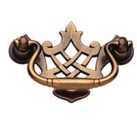 PACK OF 2 ANTIQUE BRONZE & BRUSHED DROP DOOR KNOB HANDLE 64MM HOLE CENTRE INC FIXING SCREW