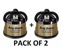 Pack of 2 AnySharp Global GOLD World's Best Knife Sharpener New Genuine UK Stock