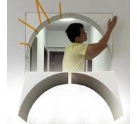 Pack of 2 Arch Kit for Doorway, DIY Rounded Openings Door Trim, Precurved Foam Corners/Paintable Accent Set for Kitchen Bedroom(10.4x10.4x10.4"/26.5x26.5x26.5cm)