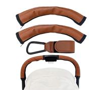 Pack of 2 armrest covers and 1 hook, protective cover for the pram handle, durable grip accessories, removable armrest protection cover.