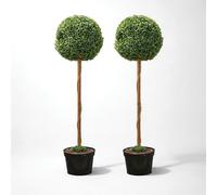 Pack of 2 Artificial Boxwood Topiary Ball Tree 85cm- Highly realistic but with no watering or maintenance