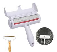 Pack Of 2 Aunolic Pet Hair Remover Roller And Carpet Scraper, Reusable, Portable Hair Removal Brush for Dogs and Cats, Lint Remover, Easy to Clean Animal Fur And Lint From Carpet, Clothes and Bedding.