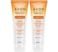 Pack of 2 Avon Nutraeffects Radiance Tinted Facial Day Moisturising Cream SPF20 for normal skin, 100.0 millilitre, 120.0 grams