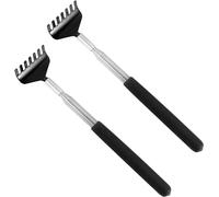 Pack of 2 Back Scratchers, Stainless Steel Telescopic Back Scratcher, Portable Back Scratcher, from 20 cm to 68 cm