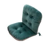 Pack of 2 Backrest Chair Cushion with Elastic Belt, Garden Office Dining Room Seat Pad, Lumbar Support Couch Seat Cushions for Indoor Outdoor Rattan Chair (Dark Green,80x45cm)