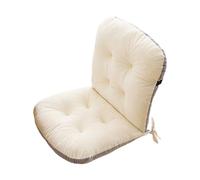 Pack of 2 Backrest Chair Cushion with Elastic Belt, Garden Office Dining Room Seat Pad, Lumbar Support Couch Seat Cushions for Indoor Outdoor Rattan Chair (White,80x45cm)