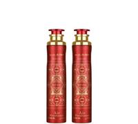 Pack of 2-Badee Al Oud Sublime Air Freshener, Long-Lasting Luxury Fragrance Spray for Home, Office & Car, Oriental Woody Scent, Red and Gold Design 300ML