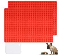 Pack of 2 Baking Mat Dog Biscuits, Silicone Dog Biscuits Baking Mould with Dough Scraper, Reusable Baking Mould for Dog Treats, 468 Grids, Baking Mould Mats for Preparing Treats for Pets