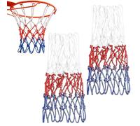 Pack of 2 Basketball Net Weatherproof Basketball Net High Performance Basketball Net Outdoor Basketball Net 12 Loops Nylon Suitable Ball Net Basketball Hoop School Playgrounds Outdoor Indoor Sports