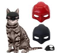 Pack of 2 Batcat Mask, Cat Mask, Bat Mask for Cats - 3D Funny Batman Mask, Bat Mask, Pet Costume, Headpiece for Halloween, Cosplay, Party (13 cm)
