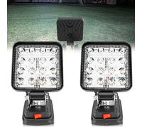 Pack of 2 Battery Lamp for Makita: Nizirioo 18 V, 27 W Wireless LED Work Light, Multifunctional LED Spotlight, Portable Workshop Light for Indoor, Outdoor, Camping [Energy Class A+++]