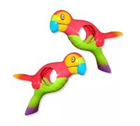 Pack Of 2 Beach Towel Clips, Large Size Pegs For Beach Towel, Windproof Clothes Hanging Peg Clips, Pool Towel Clamp Cartoon Parrot Beach Towel Clips For Sun Loungers & Beach Chair