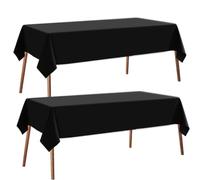 Pack of 2 Beer Table Tablecloth Waterproof Polyester Rectangular Tablecloths 100 x 250 cm for 50 cm and 70 cm Beer Tables, Universal Beer Table Cover for Beer Tent Set and Wedding Parties