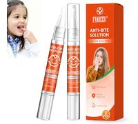 Pack of 2 Bitter Pens Against Nail Chewing, Anti Fingernail Chewing Pen, Bitter Nail Pen, Stop Nail Chewing, Helps Eliminate Habits of Nail Chewing, for Children and Adults, Orange