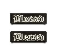Pack of 2 Blessed Badge Patch Hook & Loop Nylon Blessed Flag Patch Tactical Patch Appliqué Expressions Costume Accessory for Vest Jacket Clothing Hat Backpacks Jeans T-Shirt
