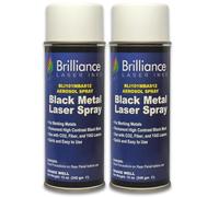 Pack of 2 - BLI101-12 Oz - Aerosol Black Laser Ink for Metals Marking - CO2 Laser - Fiber Laser - YAG, Permanent, High Contrast, Brilliance Laser Inks
