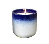 [Pack of 2] Blue Ombre Scented Candle Oud & Bergamout Ceramic Pot Giftboxed