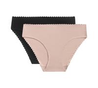Pack of 2 Body Touch Easy Knickers black + skintone