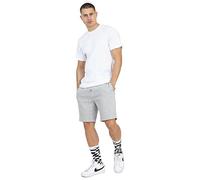 Pack of 2 Brave Soul Mens Jogging Fleece Shorts Sweat Jersey Comfy Elasticated Waist Joggers Casual Gym Bottoms Plain Loungewear Lounge Pants Running Short with Pockets Sweatpants (Grey, S)