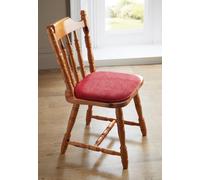 Coopers of Stortford Pack of 2 Memory Foam Dining Chair Seat Pads - Chenille, Non-Slip Back in Burgundy | Size: 40 cm x 40 cm Coopers of Stortford Burgundy 40 cm x 40 cm