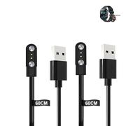 Pack of 2 Cable for Donerton P131 Smart Watch 2.06 Inch, yystao Stable Magnetic USB Charging Cable Compatible with Donerton P131