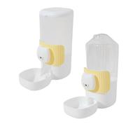 Pack Of 2 Cage Hanging Automatic Dog Feeder With Space Saving PP Cats Face Designs Easy Clean For Small Home Use Automatic Dog